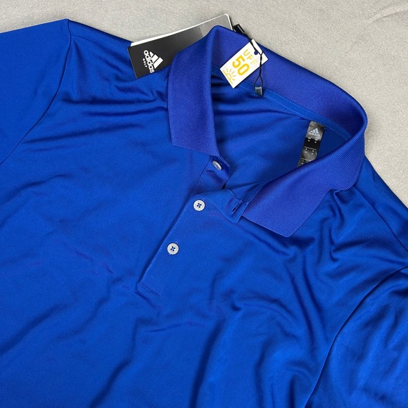 adidas Other - Adidas Polo Shirt Men Medium Blue Performance Golf UPF 50 DY0583